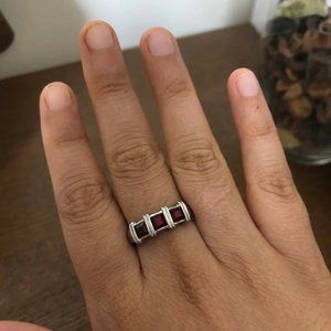 Red cubic zirconia ring size 10 NWOT
